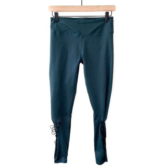 Fabletics Demi Lovato Collab Teal Full Length Leggings Stretchy Comfy Small - Picture 1 of 8